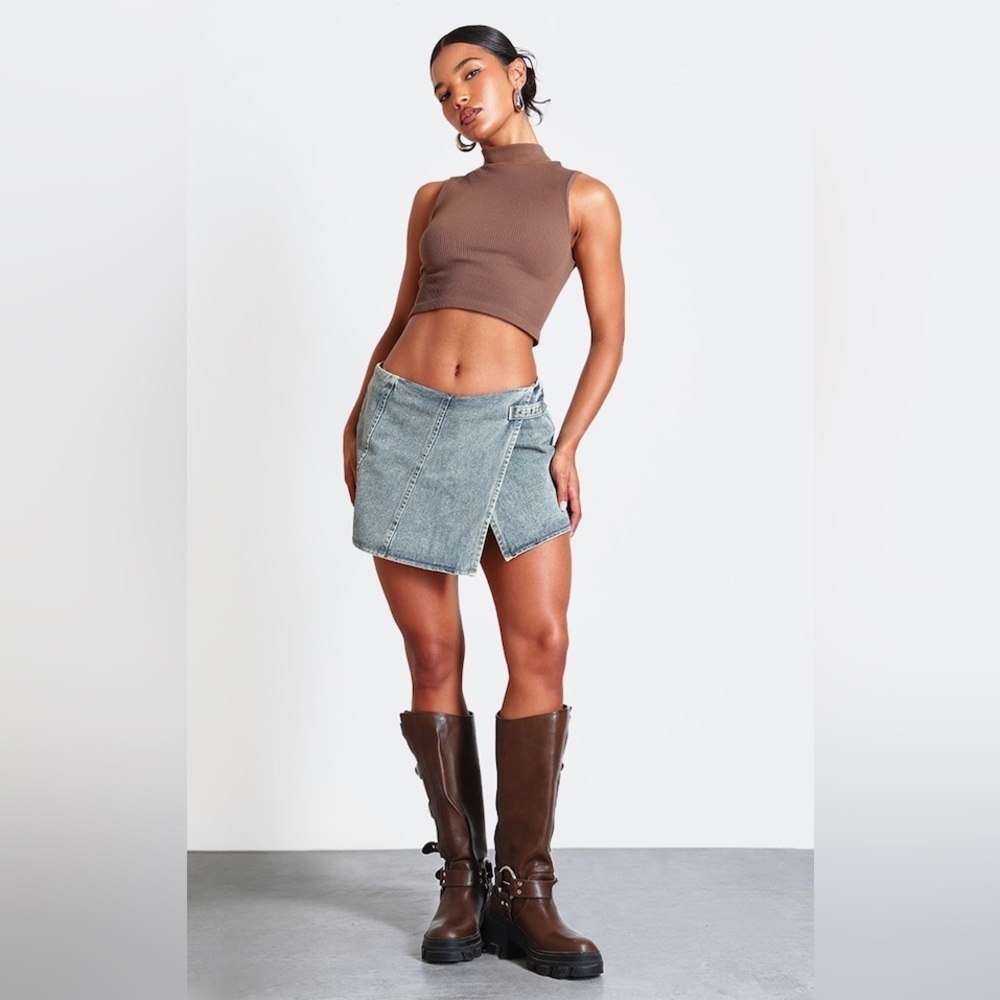 PrettyLittleThing - Stylish Denim Mini Skirt